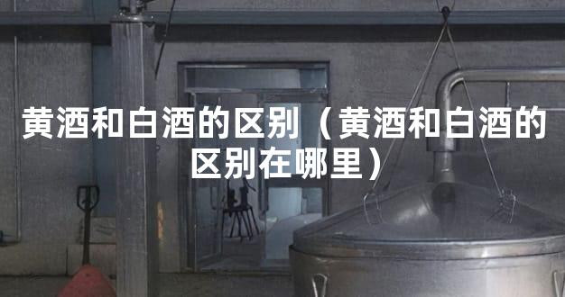 黄酒和白酒的区别（黄酒和白酒的区别在哪里）